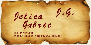 Jelica Gabrić vizit kartica